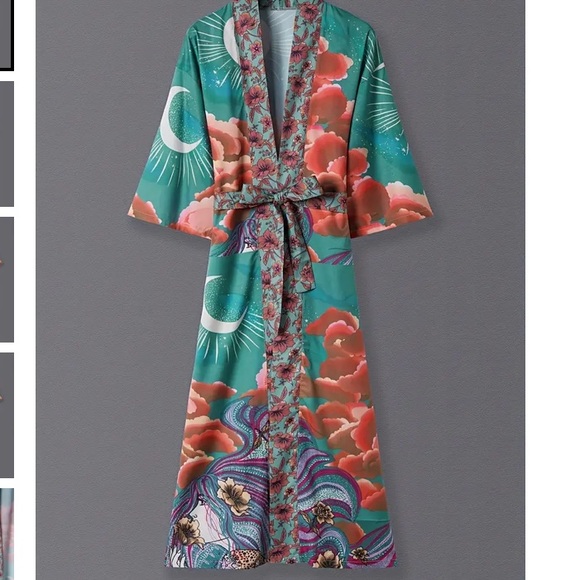 NEW SALE !Boho moon n stars kimono 🌙 - Picture 1 of 7